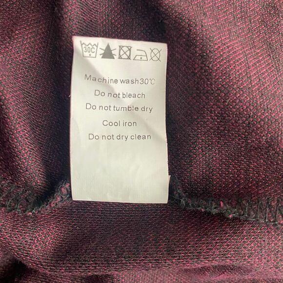 Allegra K Burgundy/Black Plaid Quarter Length Sleeve Dress - Picture 5 of 5